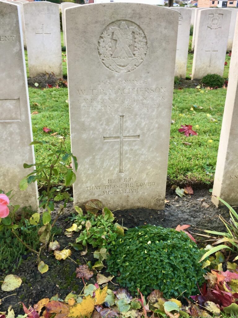 William Macpherson - Chocques Cemetery