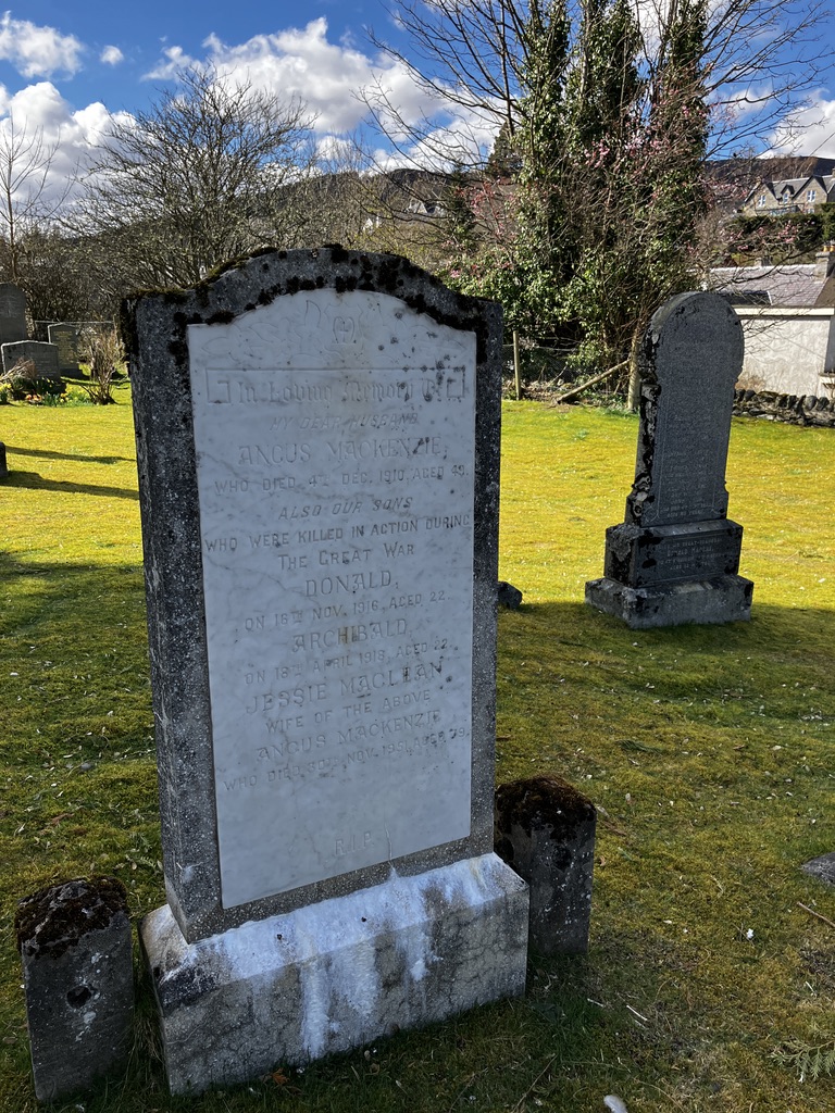 Mackenzie family grave Kingussie Churchyard