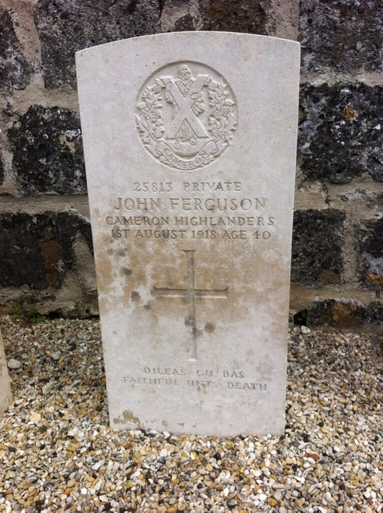 John Ferguson - Villemontoire Communal Cemetery