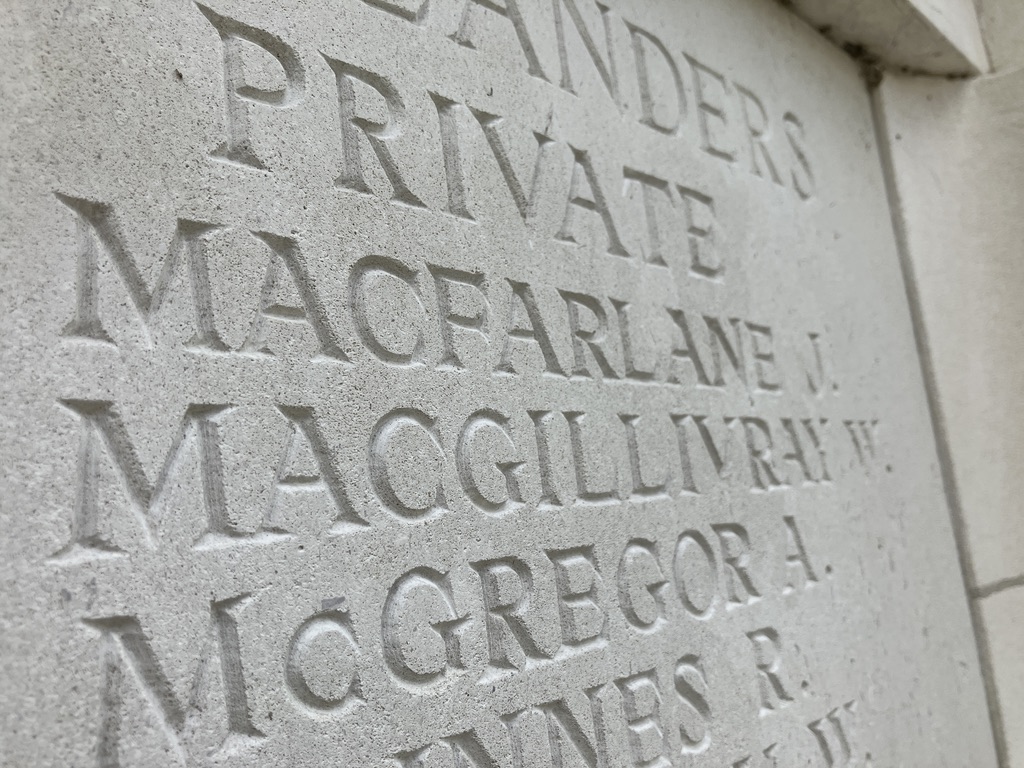 William MacGillivary - Le Touret Memorial to The Missing