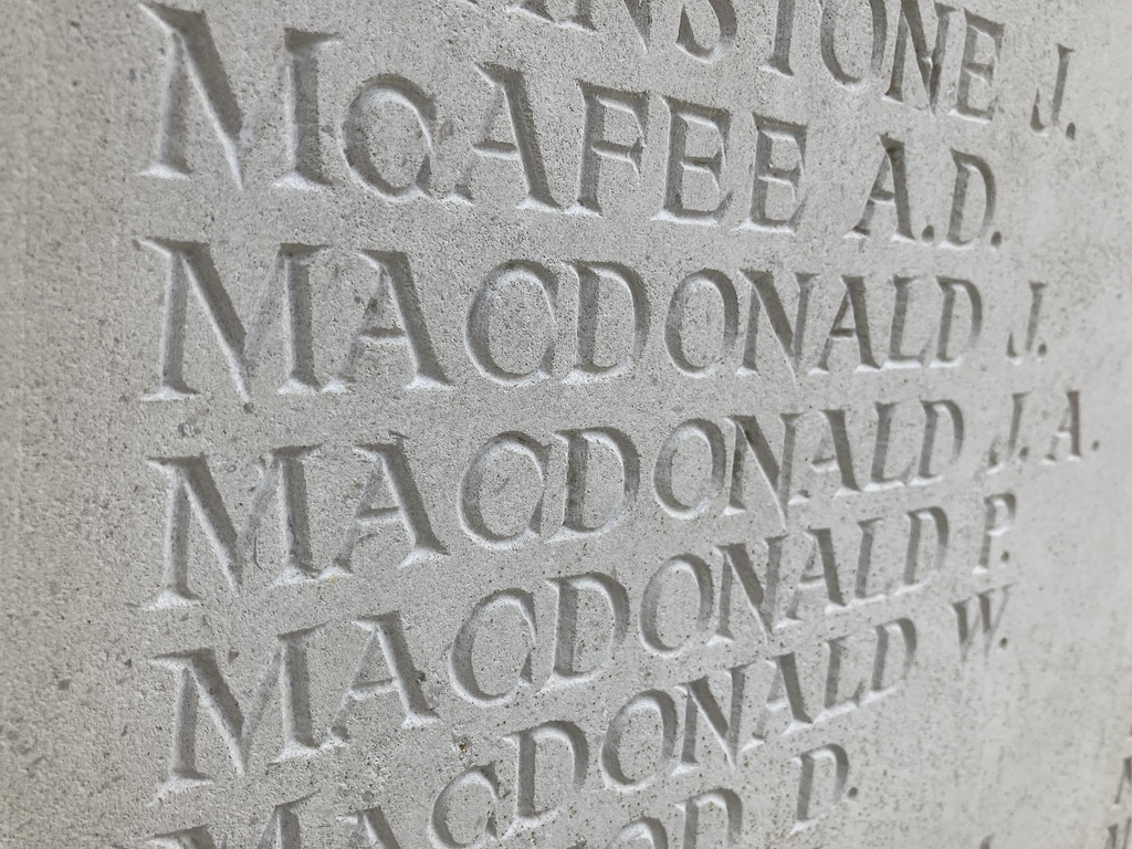 James & John MacDonald - Le Touret Memorial to The MIssing