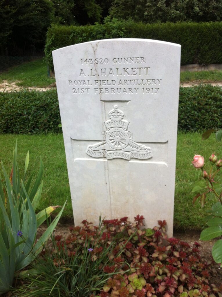 Alexander Halkett - Sailly-au-Bois Military Cemetery