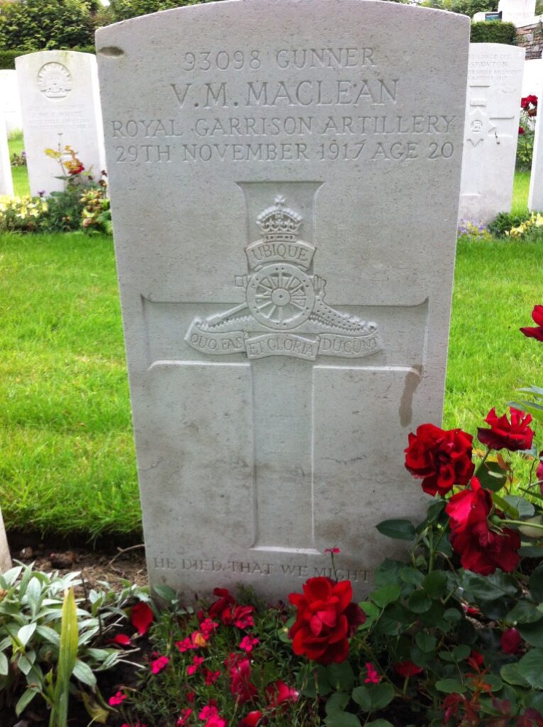 Victor Maclean - Ypres Town Cemetery Extension