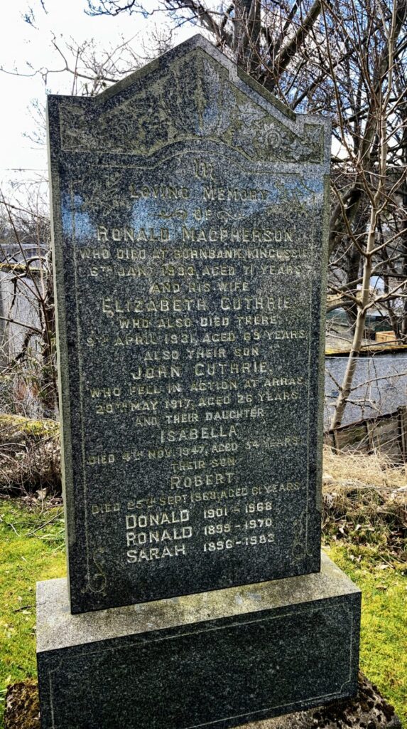 MacPherson Family grave - Kingussie Parish Churchyard