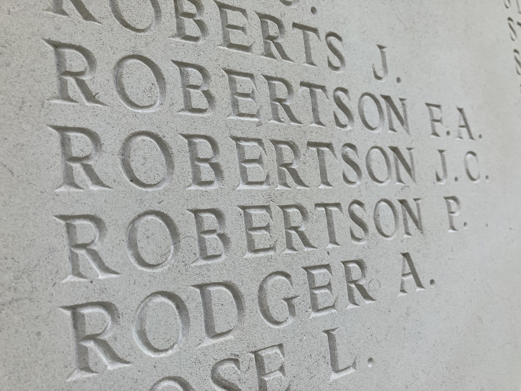 Peter Robertson - Le Touret Memorial to the Missing