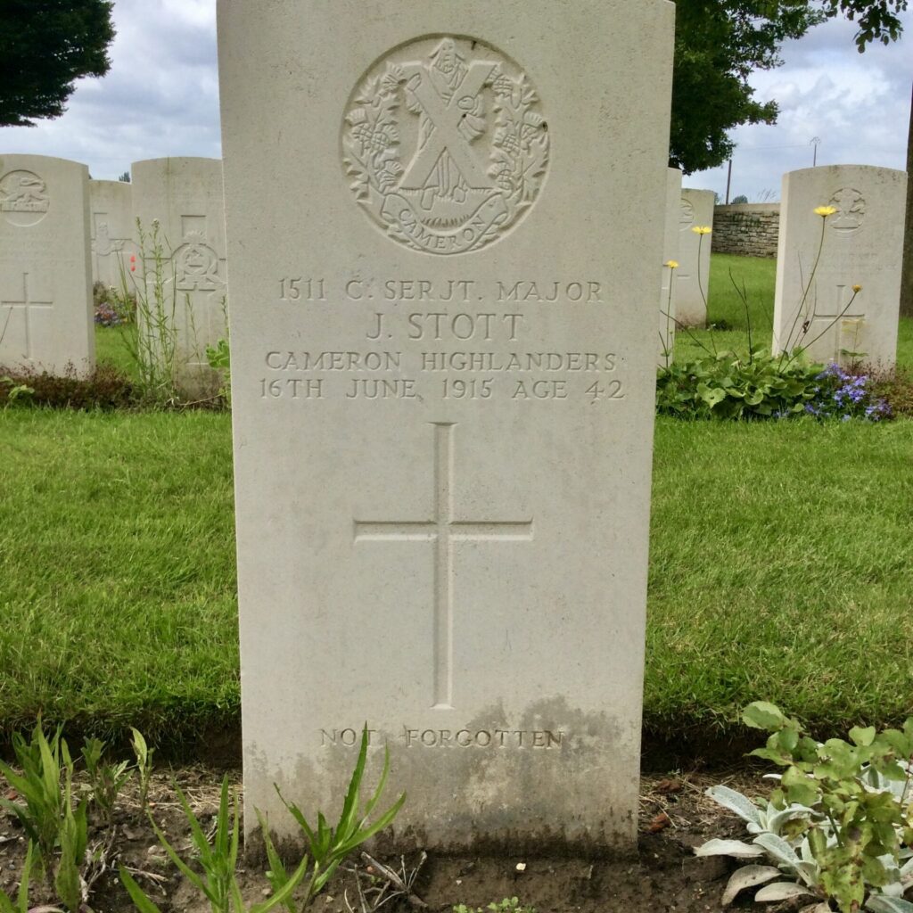 James Stott - Vieille Chapelle New Military Cemetery