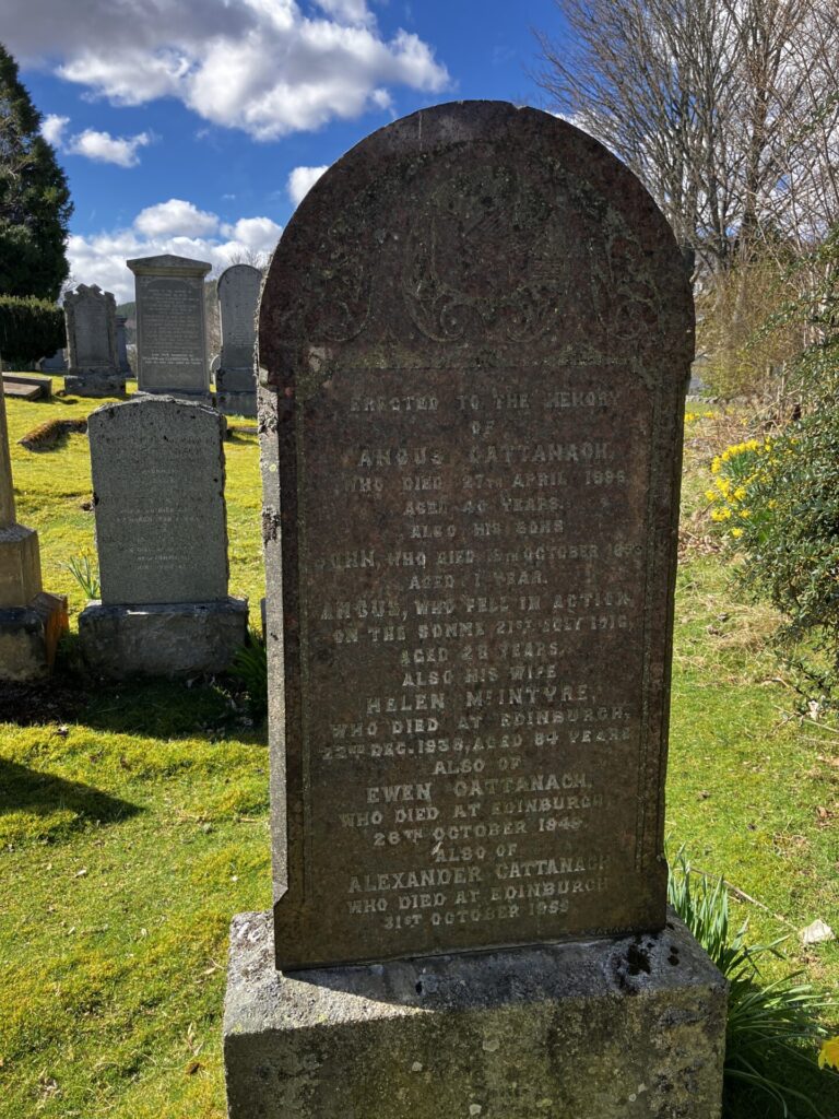 Cattanach Family Grave, Kingussie Parish Churchyard