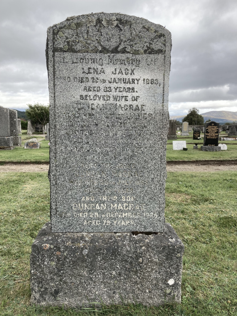 MacRae family grave - Kingussie Cemetery