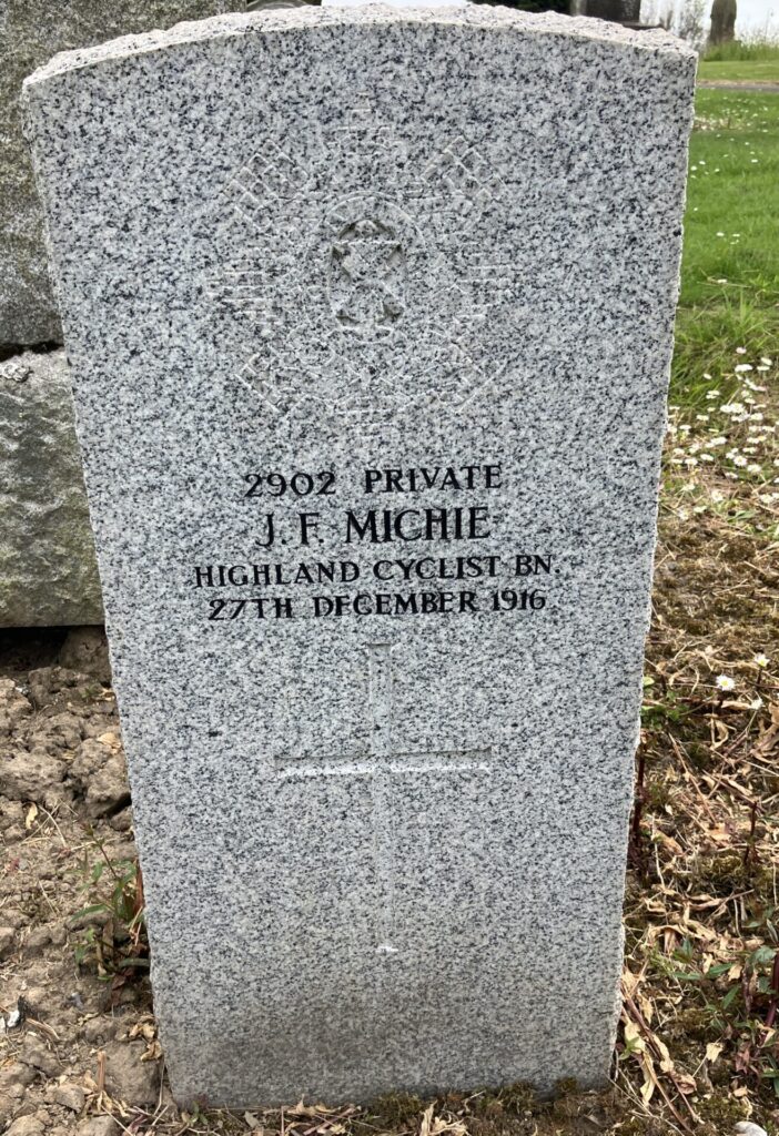 John Michie - Wellshill Cemetery, Perth