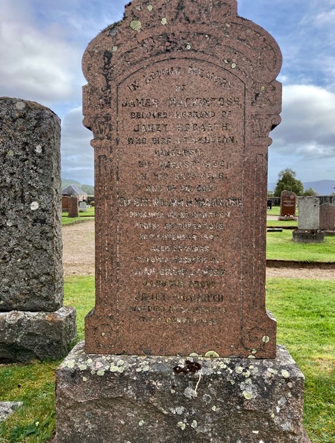 Mackintosh family grave - Kingussie Cemetery