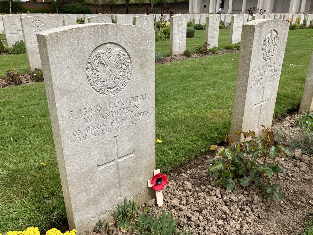 Wm. Anderson Faubourg D’Amiens Cemetery, Arras