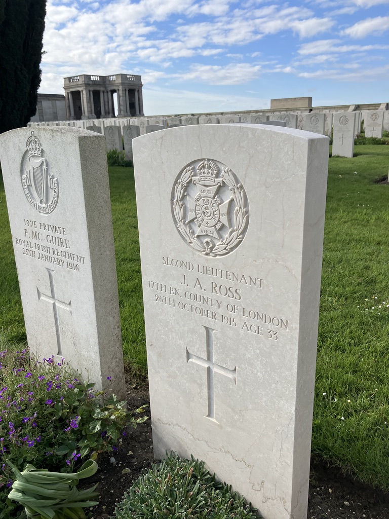 John Ross - Dud Corner Cemetery, Loos