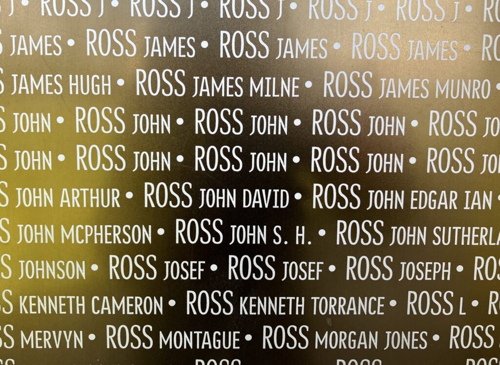 John Ross, Ring of Remembrance, Notre Dame de Lorette