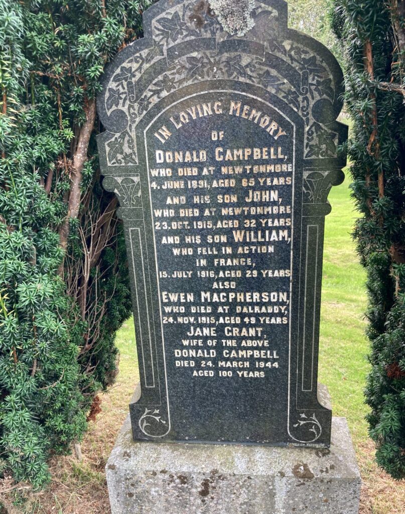 Campbell Family Grave, Banchor Cemetery, Newtonmore