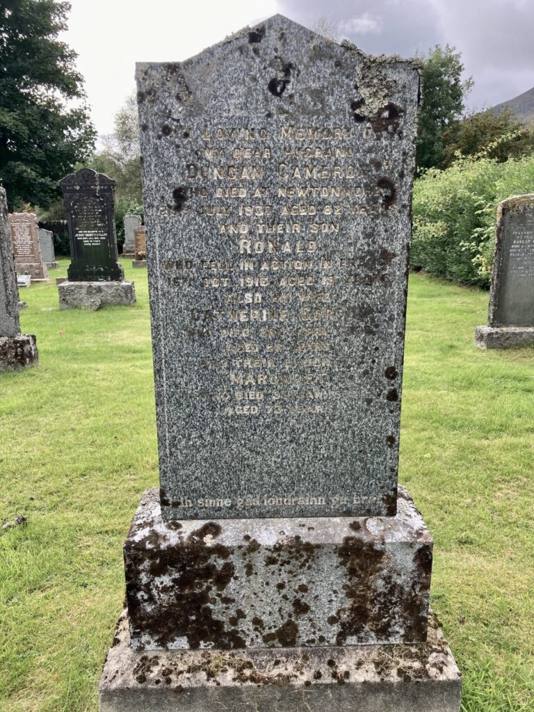 Cameron Family Grave, Banchor Burial Ground