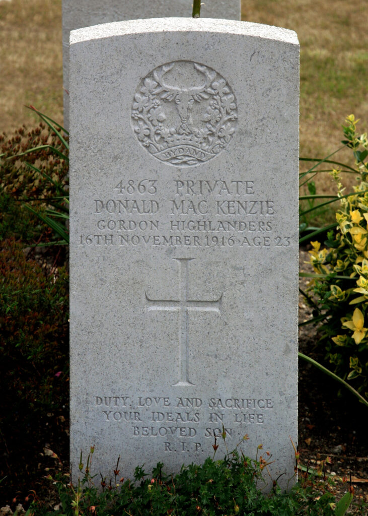 Donald Mackenzie - St. Sever Cemetery Extension - Copyright War Graves Photographic Project