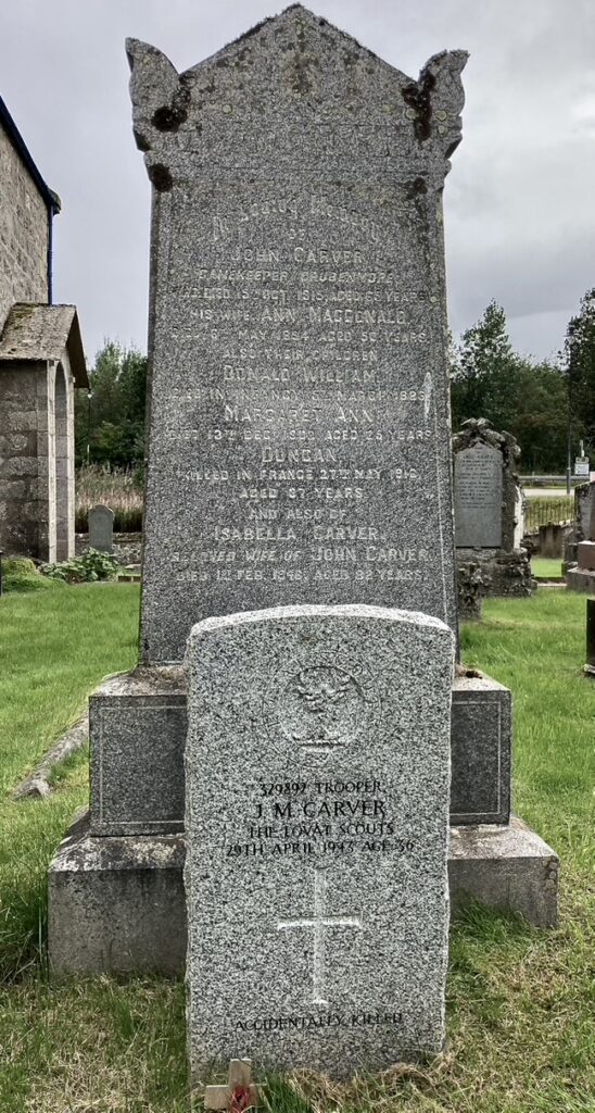 Carver Family Grave - Laggan Churchyard